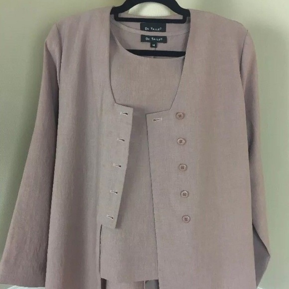 DE TAILLE 2-PC Set Tank Kimono Style Jacket - Picture 1 of 8